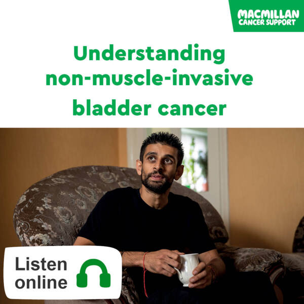 The cover includes the title of the audio and an image of a person sat on an armchair. They are looking upwards and holding a mug in their hands.