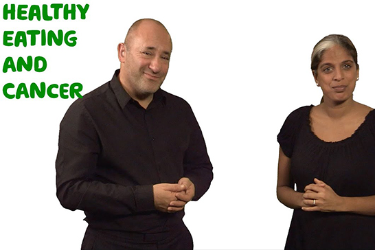 Healthy eating and cancer BSL video
