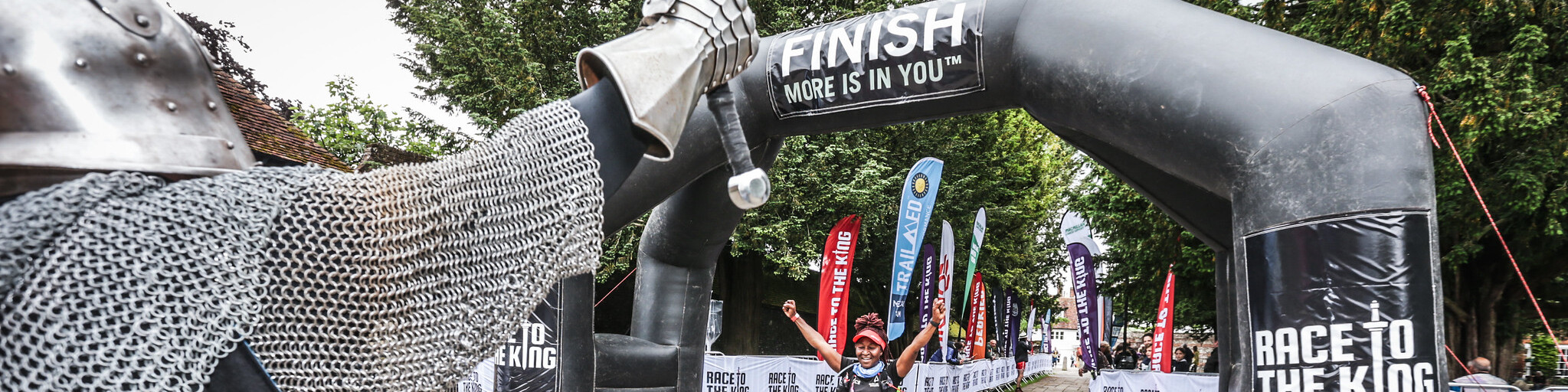 Ultra runner crossing the finish line