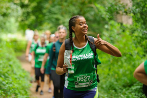 A hiker giving a thumbs-up at Wye Valley Mighty Hike