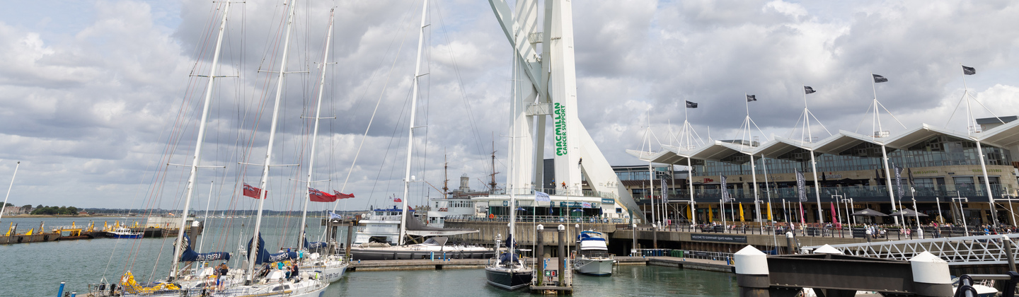 Image of Spinnaker Tower in Portsmouth with Macmillan branding