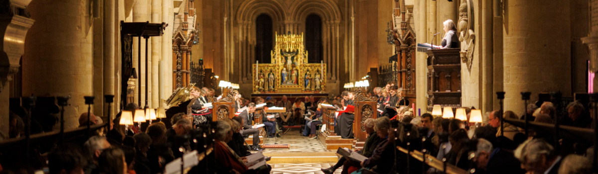 Inside the cathedral at the Macmillan carol concert