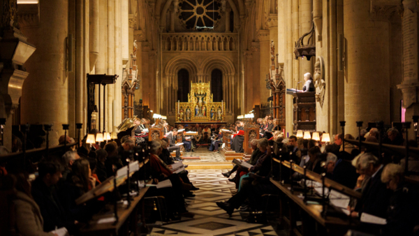 Inside the cathedral at the Macmillan carol concert