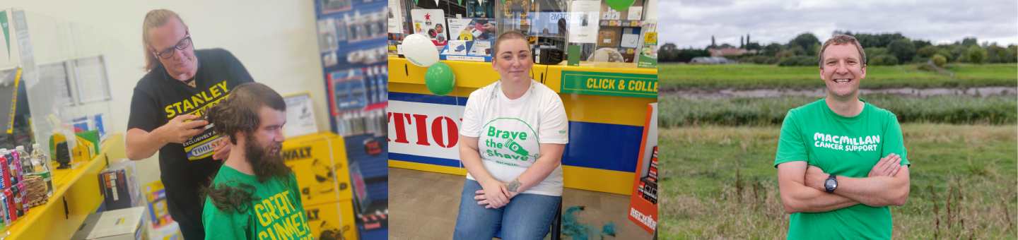 Toolstation staff doing various challenges for Macmillan