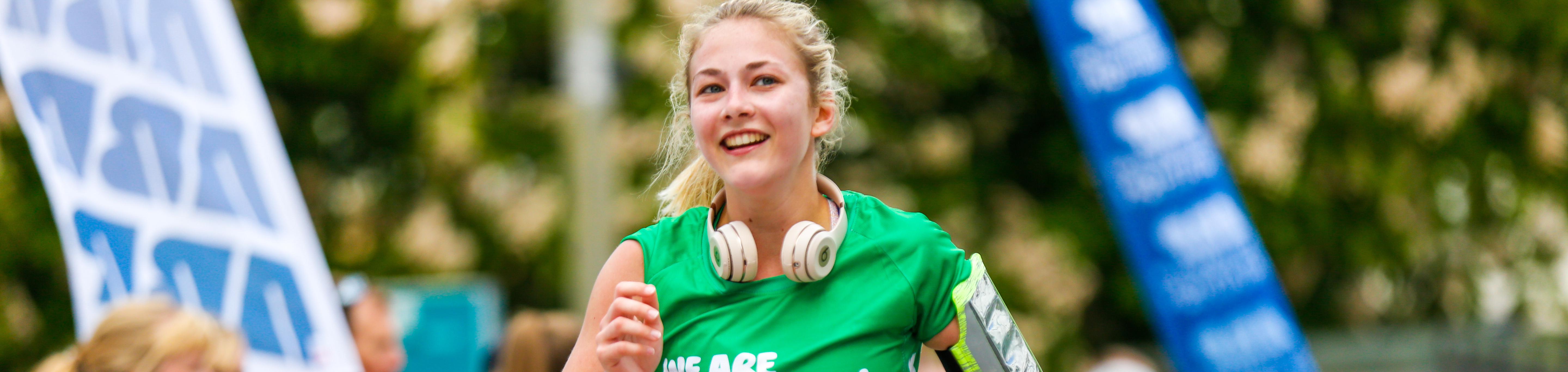 Woman running for Macmillan