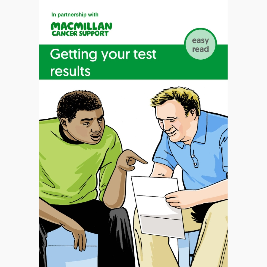 The cover for the Getting your test results easy read booklet.