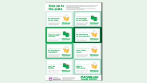 The graphic shows a preview of Coffee Morning nomination cards.