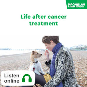 The cover for the life after cancer treatment audiobook. 