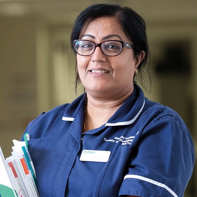 A photo of a Macmillan healthcare professional