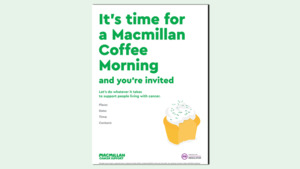 A preview of the Coffee Morning invite poster.