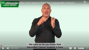What are Macmillan's British Sign Language services? 