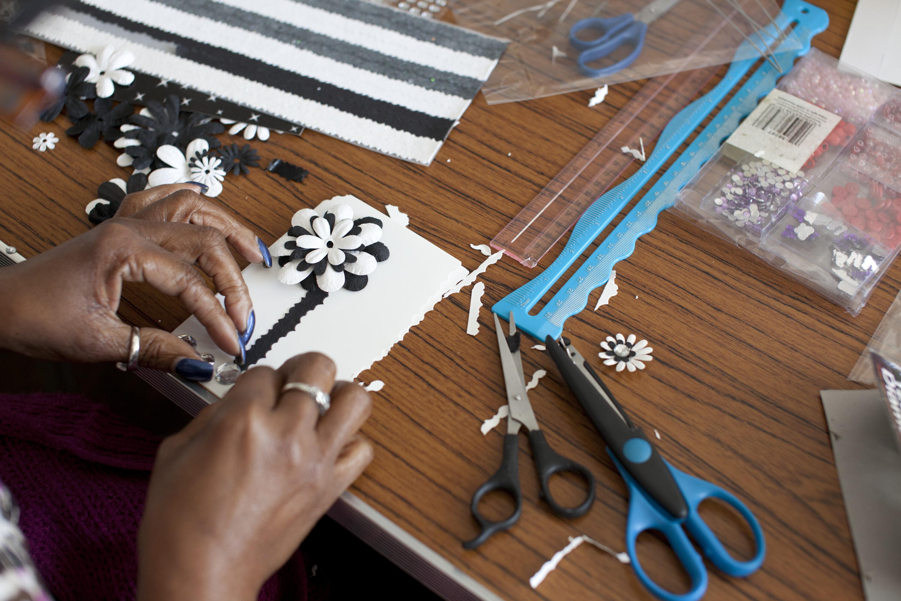 Woman's hands crafting