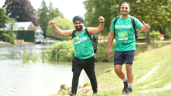 Two Mighty Hikers next to the river