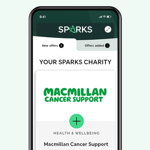 A screengrab showing what the Sparks app looks like on a mobile phone.