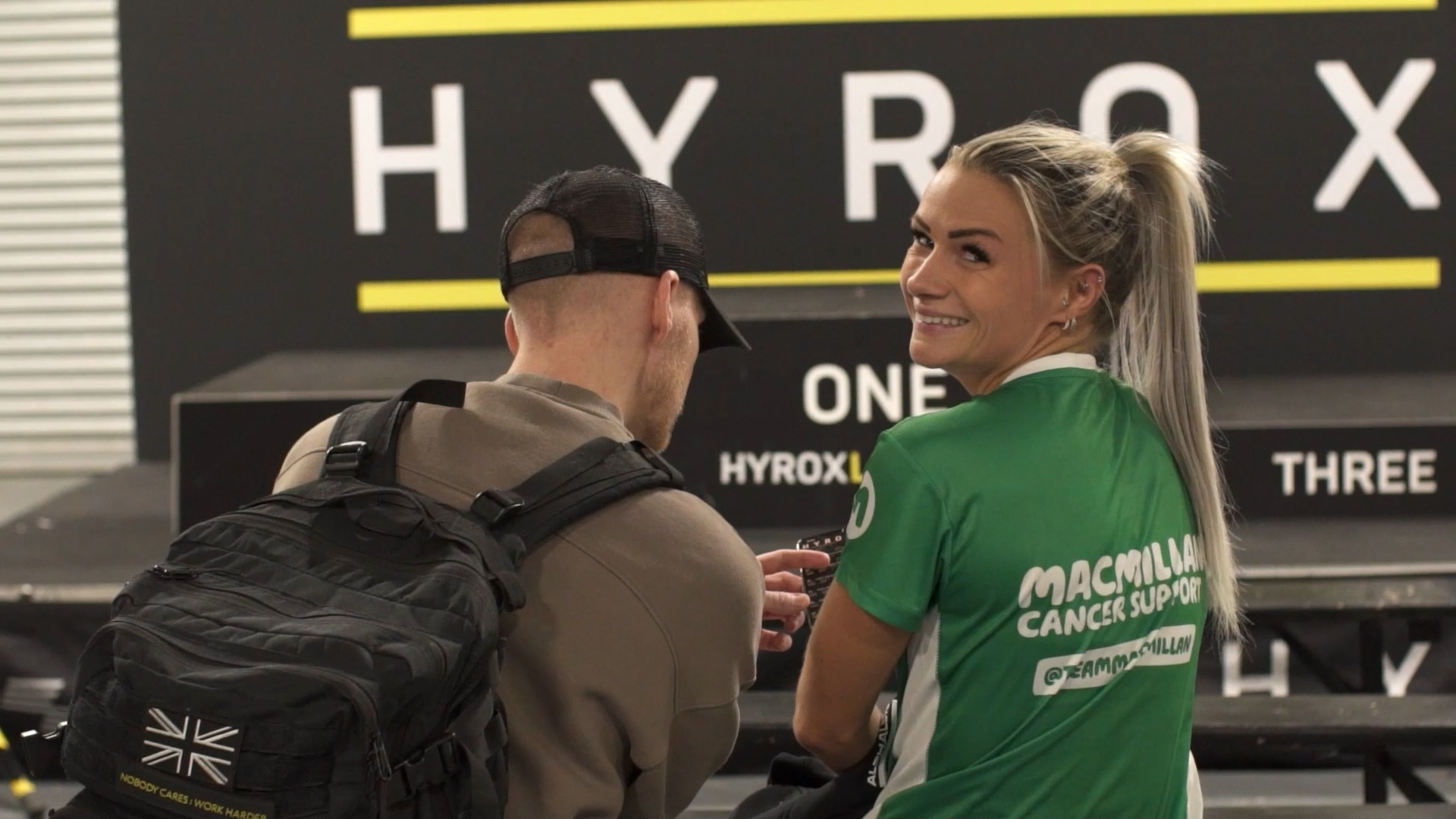 Hayley turning to the camera and smiling