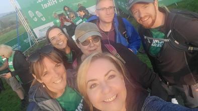 Rosemary with other hikers at the Mighty Hike