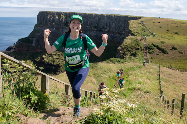 Mighty hikers walking up a coastal path