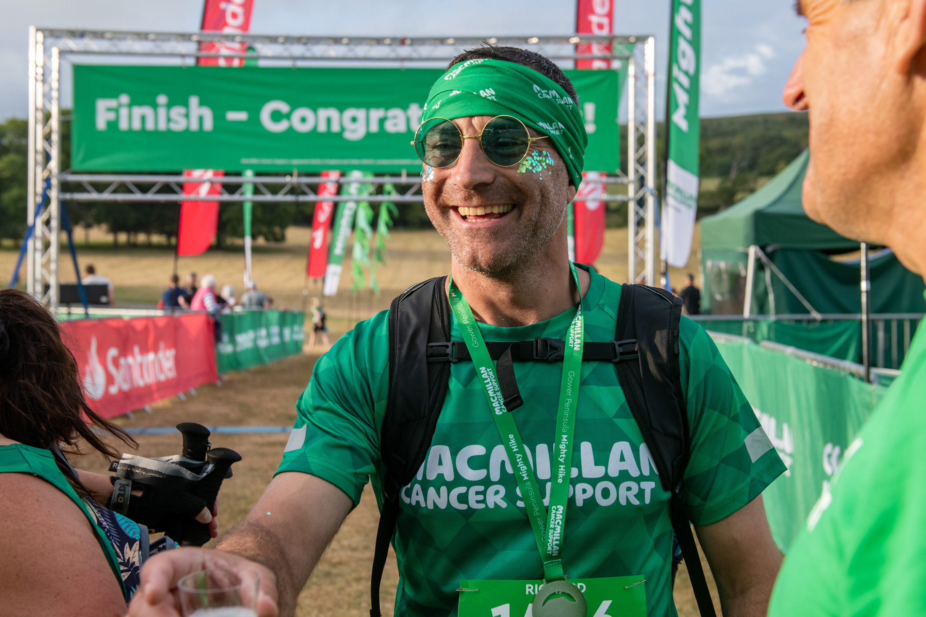 Mighty Hiker smiling at the finish