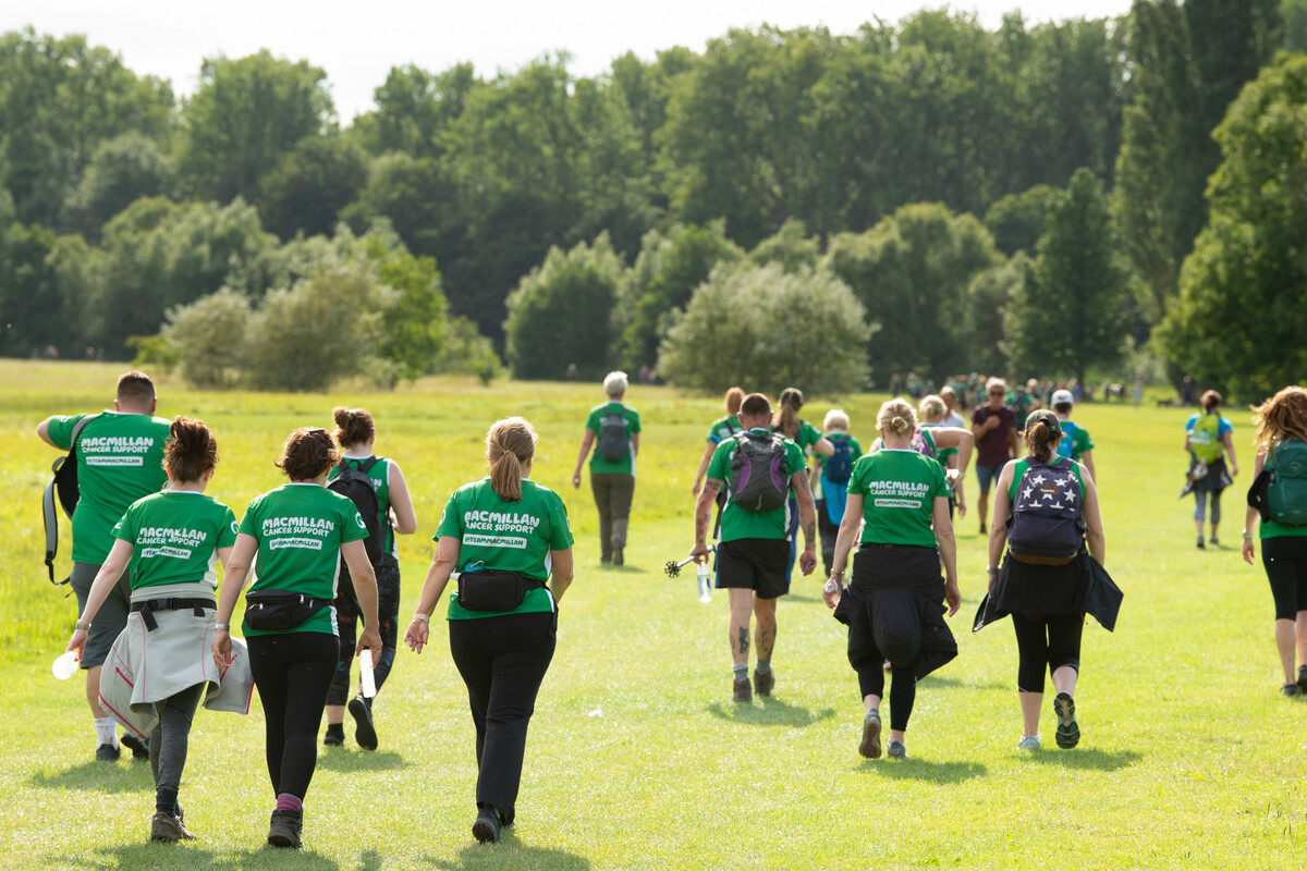 Hikers taking part in Thames Path Mighty Hike