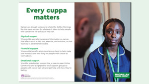 A preview of the every cake matters poster for Coffee Morning.