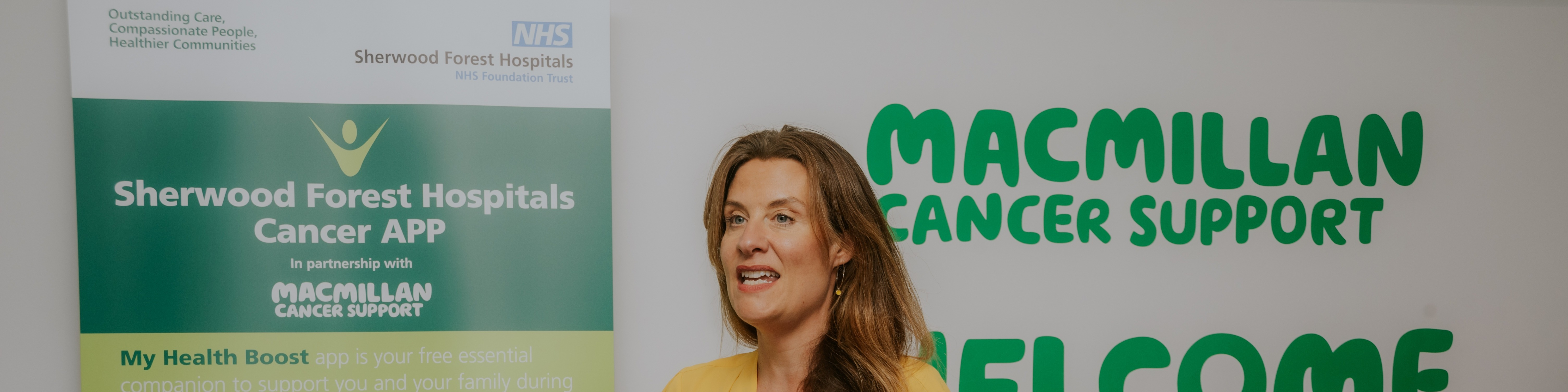 Macmillan CEO Gemma Peters at Newwark Macmillan centre