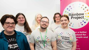 Rainbow Project tram in Northern Ireland.