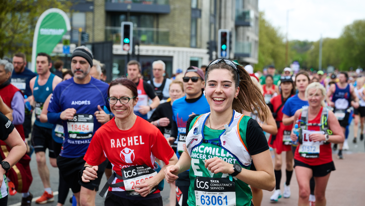 A group of runners in London.