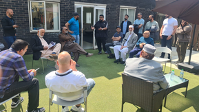 A group of people talking part of Calderdale Cancer Champions.