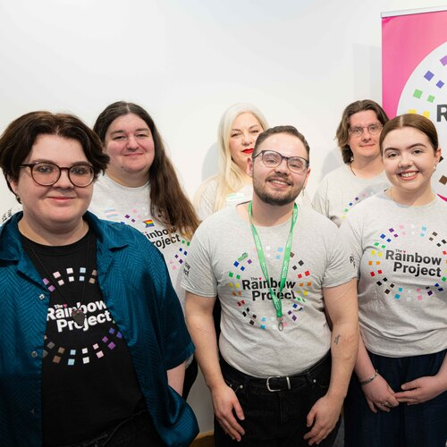 Rainbow Project tram in Northern Ireland.