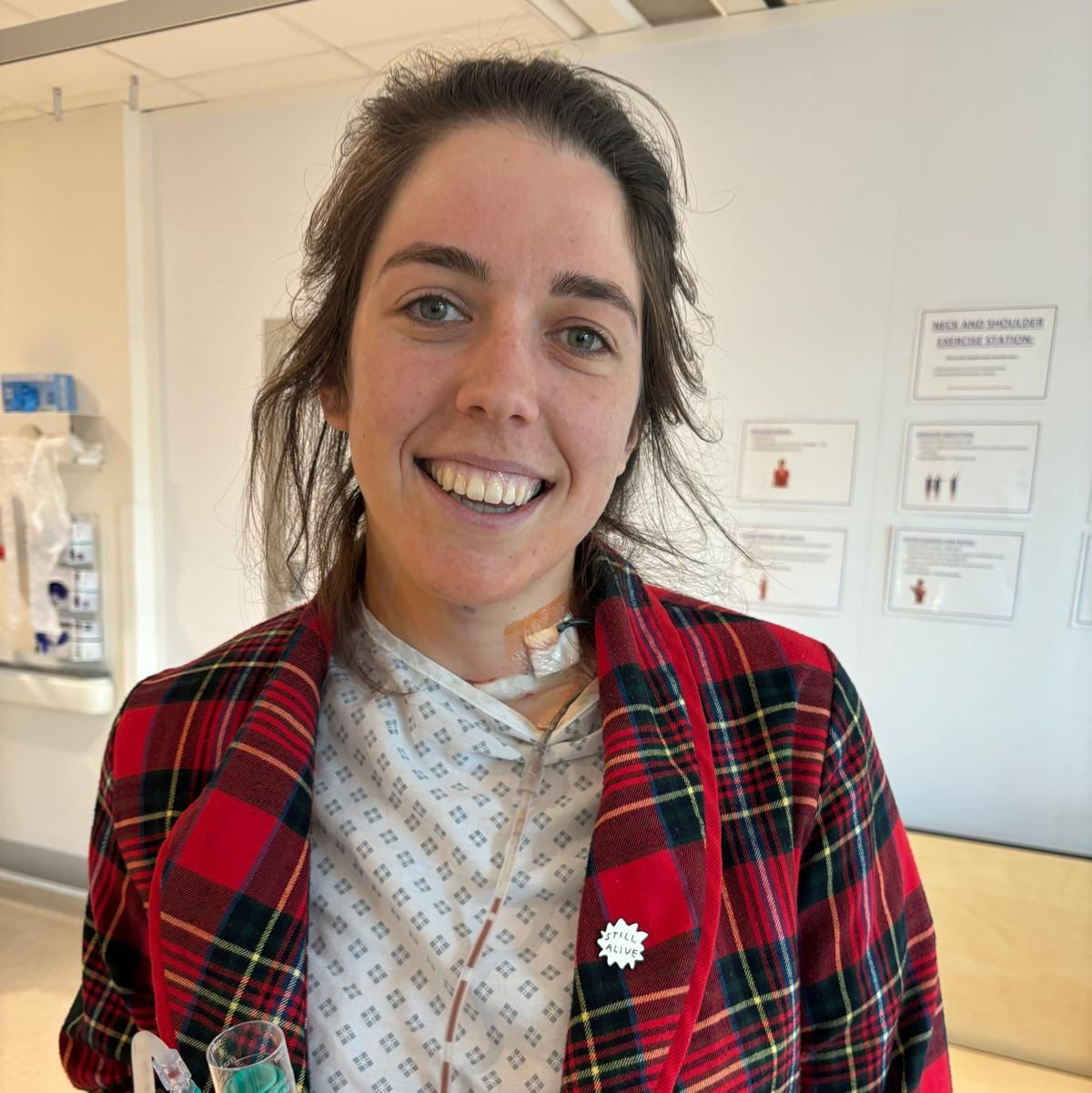 Devon at hospital having treatment