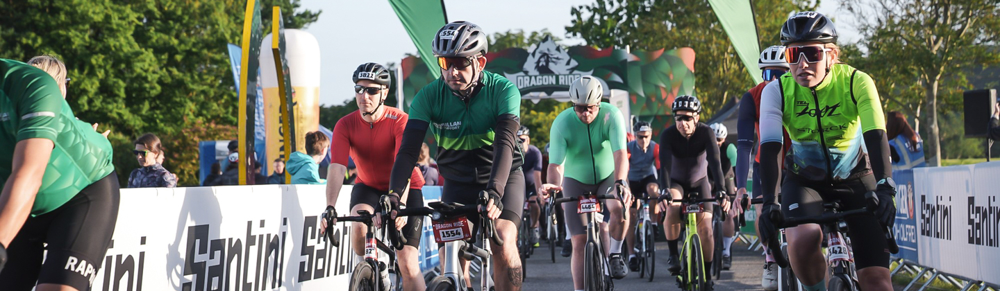 People riding at the Dragon Ride event