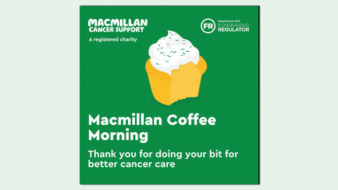 A preview of a graphic that you can share on Instagram to thank for supporting your Coffee Morning.