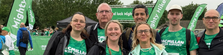A group of Aviva employees taking part in a Mighty Hike.