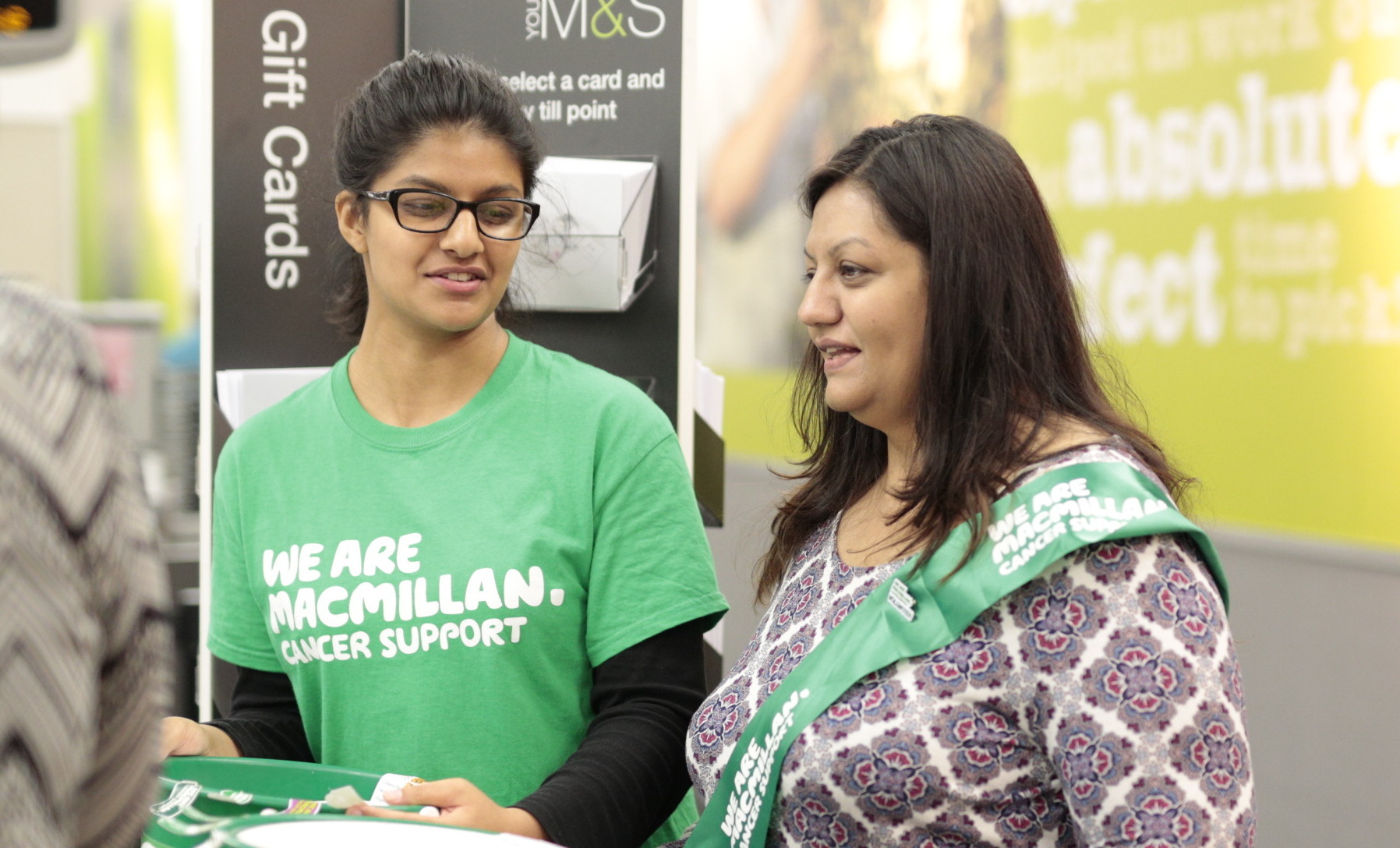 Two women volunteering at a Marks and Spencer's branch