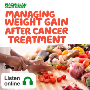 Managing weight gain after cancer treatment with MAC12167_E05 E5 audiobook cover
