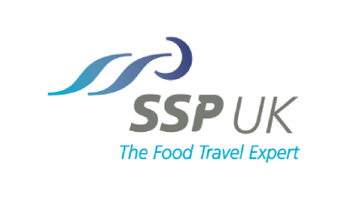 SSP UK logo. The text reads 'The Food Travel Expert' in blue letters.