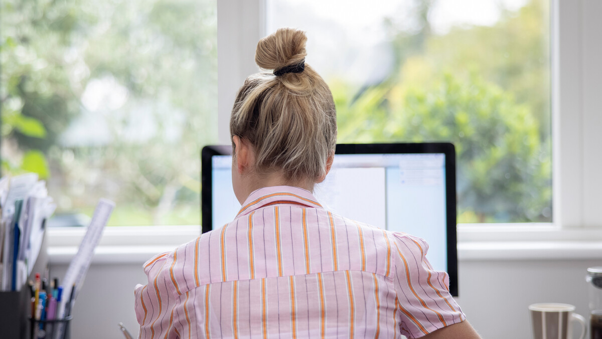 Woman working from home