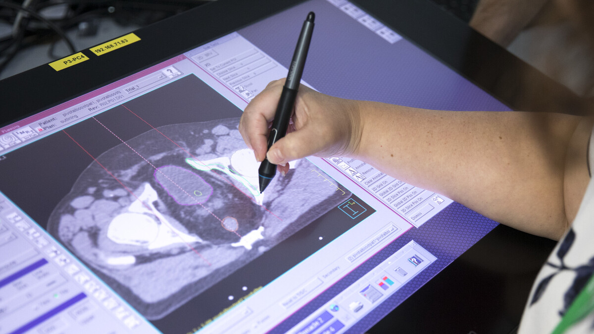 A radiographer at work