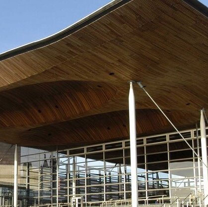 The Welsh Parliament building