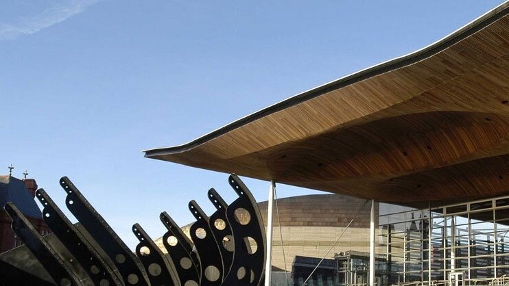 The Welsh Parliament building