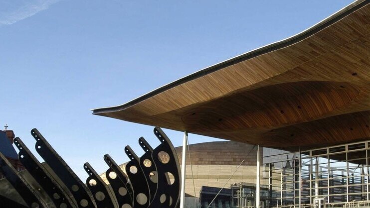 The Welsh Parliament building